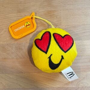 McDonald's Happy Meal Toy Heart Emoji Plushie w/Tag 2016 Smiley Face Love